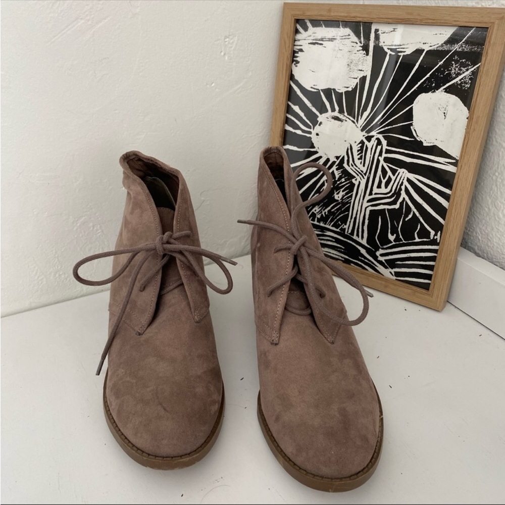 Brown Tie Booties - Size 8